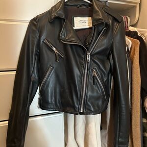 American Eagle Outfitters Sleek faux Black Leather Jacket
